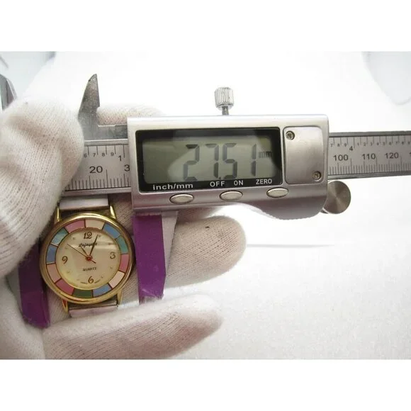 Women Lafayette MOP Quartz Colors Analog 27mm Round Watch (H544) "New Battery"